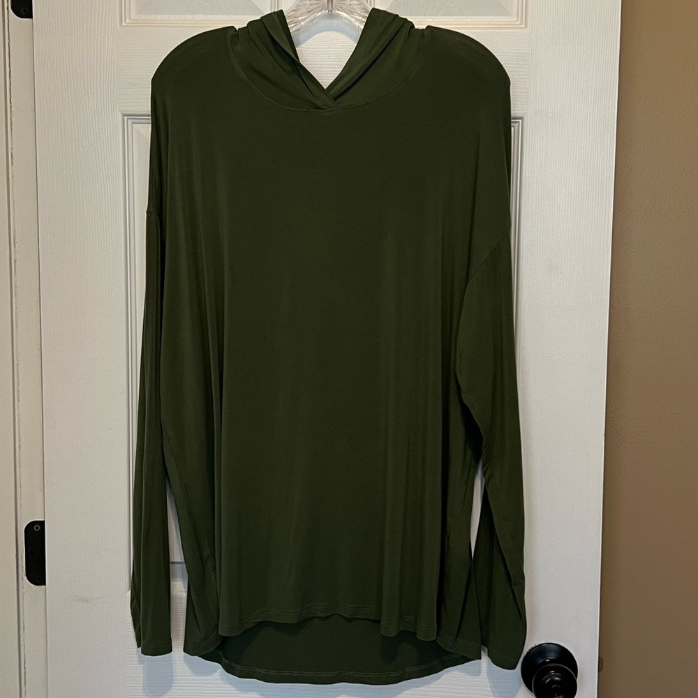 S.C. & CO Women's Long Sleeve Supreme Comfort Lightweight Hoodie Top. XL, Green